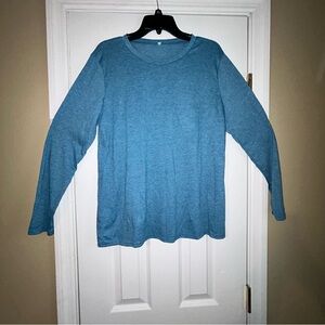 Teal Blue Long Sleeve Shirt size Large